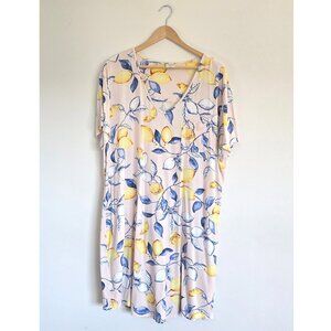 Soma XXL Cool Nights Short Sleeve Sleep Shirt Nightgown Women's Pajamas Lemons